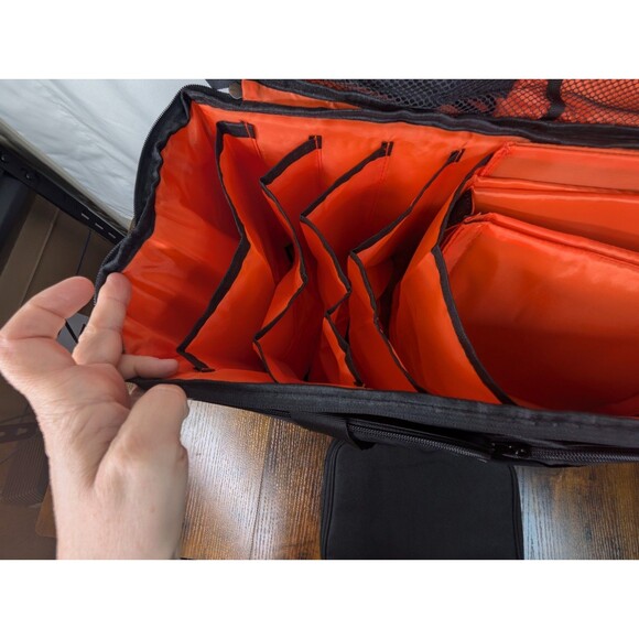 DJ Cable File Bag, Detachable Padded Bottom and Dividers, Travel Gig - Picture 6 of 15
